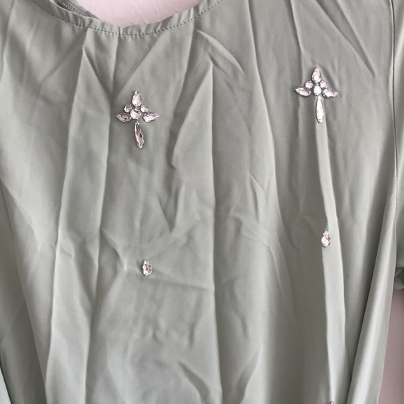 Pistachio maxi sequence dress - Picture 2 of 4